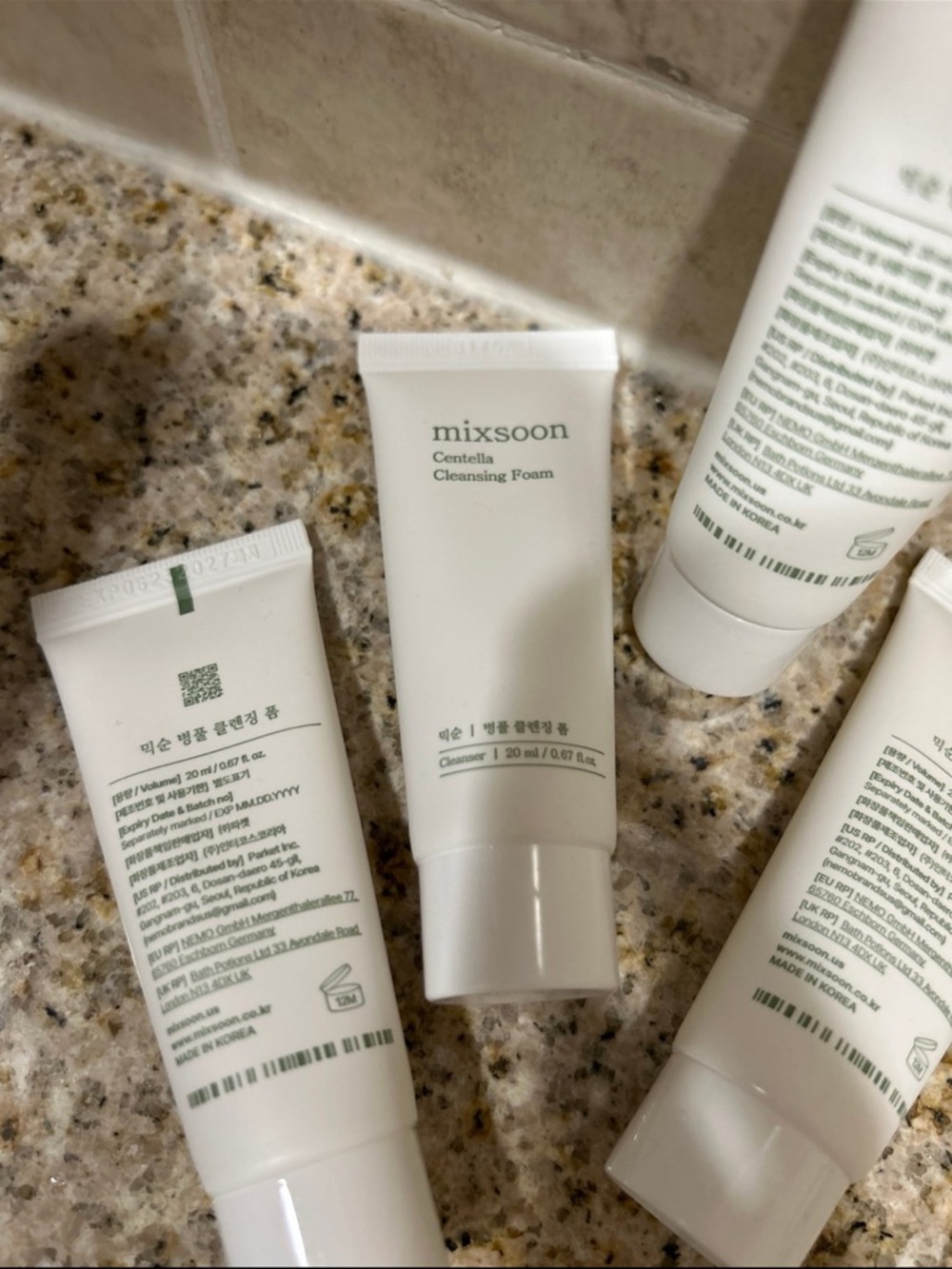 NWT set of 4 mixsoon Centella Cleansing Foam 4x20mL